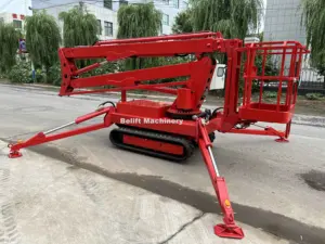 Venta al por mayor 10M-20m Tipo araña Crawler Auto elevador Trabajo aéreo Cherry Picker Boom Lift