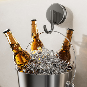 <span class=keywords><strong>Crochet</strong></span> à ventouse en plastique porteur fort pour cuisine salle de bain porte en métal sous vide sans trou mur arrière pour vêtements - Product Image 3