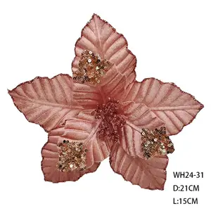 Hot bán 21cm nhân tạo giáng sinh hoa trang trí hoa đồ trang trí