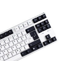 Black and White Keycaps 136 Keys PBT Custom Cherry Profile KeyCaps German Font keycap for Cherry MX Switch Mechanical keyboard
