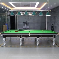 Table de snooker standard mondiale de 12 pieds, prix bas, jeu de billard, ardoises en acier, motif solide, caoutchouc, bois massif, tissu 6811, en solde
