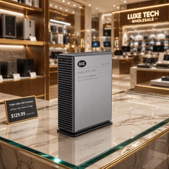 Factory Direct Delivery Aluminum Gray Case Thunderbolt4/USB4 Type-C 40Gbps NVMe PCIe M.2 SSD Enclosure