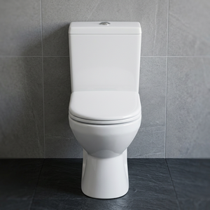 WC en céramique deux pièces à double chasse, à fixation au sol, avec abattant de siège - Product Image 3
