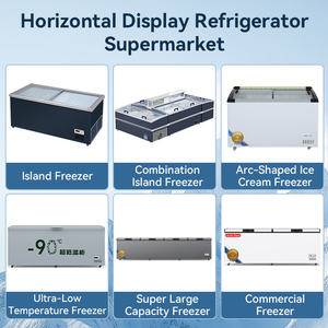 Congélateurs coffres à prix d'usine, armoires de cuisine îlot +10 ℃   -25 ℃   Congélateur d'îlot en acier inoxydable de 8 pieds avec porte en verre trempé - Product Image 5