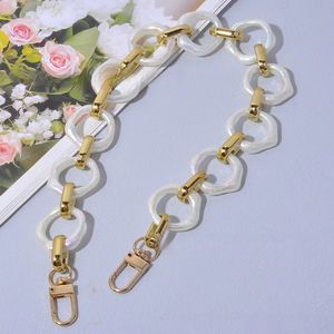 À la mode multicolore irisé acrylique chaîne ton or liens Durable polyvalent accessoire ceinture sac sac à main décoration élégant - Product Image 2