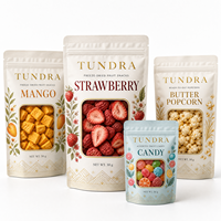 Sachets personnalisés imprimés pour snacks lyophilisés, bonbons et pop-corn