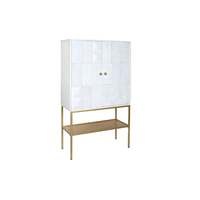 Buffet en métal Mango, hauteur 152 cm, largeur 91 cm, profondeur 44 cm, blanc