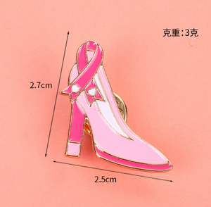 Atacado Pink Breast <span class=keywords><strong>Cancer</strong></span> Awareness Broche Encantos Proteção Ambiental Aids Ribbon Pin Badge Broche - Product Image 3