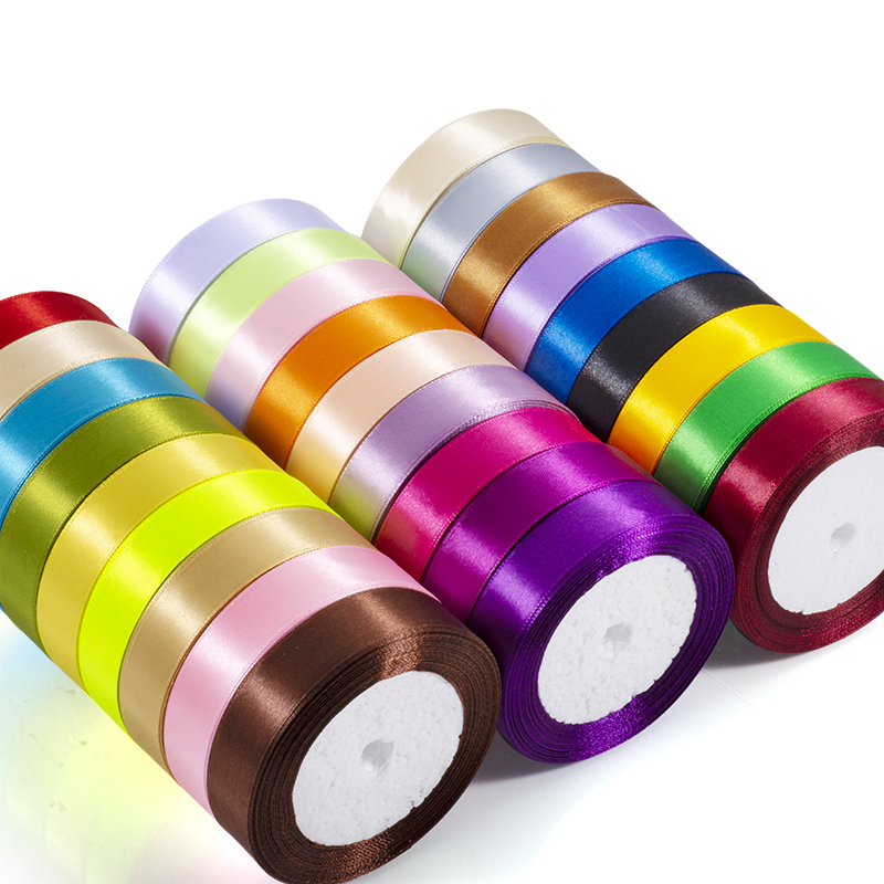 CSFY Gifts Tapes Wedding Decoration Custom 196 Color Gift Ribbons Polyester Satin Ribbon for Flowers Birthday Party Decoration
