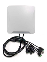 Lector de Tarjetas Inteligentes USB con Antena Lineal de 12 DBi, RS485/RS232, Lector RFID UHF de Largo Alcance con Antena Integrada para Sistemas de Embalaje