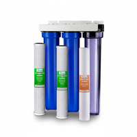 Système de filtration d'eau pour toute la maison OEM à 3 étapes, élimination de 99 % du chlore, filtration d'eau par bloc de carbone et de sédiments pour usage domestique