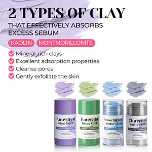 Private Label Koreanische Natürliche Peeling-Maske Centella Poren-Tonmaske Stick Mitesser Grüne Kaolin-Schlamm-Maske - Product Image 3