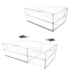 Contenitori Espandibili Trasparenti, Organizzatori in Plastica con Maniglie Integrate, Lunghezza Regolabile da 11-19 Pollici per Casa, Cucina e Ufficio - Product Image 4