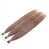Extensions de cheveux synthétiques pour tresses au crochet, mèches Ariel lisses de 28 pouces, tresses au crochet, brun ombré, douces