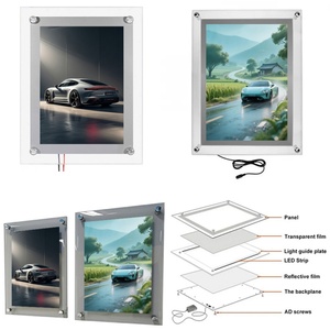 Factory Real Estate Rectangle Crystal Poster Frame Backlit Acrylic Magnetic <b>LED</b> <b>Light</b> <b>Box</b> with Waterproof & High Brightness - Product Image 1