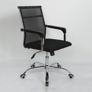 Sedia da Ufficio <span class=keywords><strong>Ergonomica</strong></span> Moderna in Rete con Altezza Regolabile, <span class=keywords><strong>Poltrona</strong></span> Girevole con Base Cromata Nera, Comoda Sedia da Computer per <span class=keywords><strong>Scrivania</strong></span> Domestica - Product Image 3