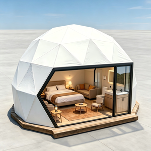 Dôme géodésique de haute qualité en verre, tente à structure en alliage d'aluminium, résistance au vent, tente en bâche PVC la plus vendue - Product Image 6