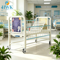 Lit médical manuel personnalisable pour enfants avec structure en acier, options de manivelle multiples, garantie de 3 ans pour les hôpitaux et les cliniques