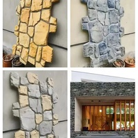 1200*600mm PU-Steinwandpaneel mit Licht Polyurethan PU Kunststein Außenwand-Dekorplatten