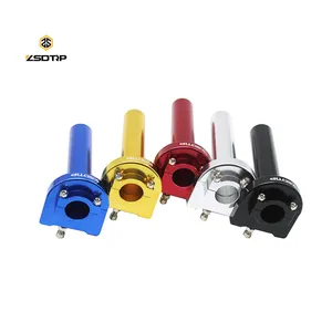 Pegangan rem sepeda motor, Universal 22mm Throttle Twister satu 110cm kabel rem motorcross cocok untuk 125cc 250cc sepeda tanah