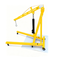 Grue d'atelier hydraulique pliable robuste avec structure en acier stable et conception portable pour un rangement facile et un levage sécurisé