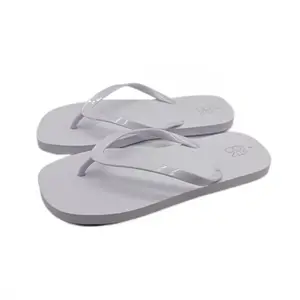 Einfarbige flache Sandalen Damenhausschuhe Sommer Flip-Flops für Hochzeit PVC-Gürtel EVA sohle Flip-Flop-Slipper