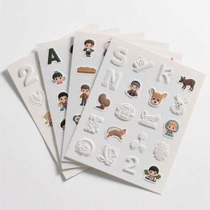 Hoja de pegatinas de vinilo personalizadas, duraderas, con diseño de logotipo de marca, autoadhesivas, bonitas y adorables, con corte Kiss Cut. - Product Image 4