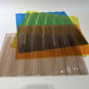 ソリッドPC耐久ボード1.5mm厚Uvプラスチック屋根パネルフレキシブルポリカーボネートエンボス加工段ボールシート - Product Image 3