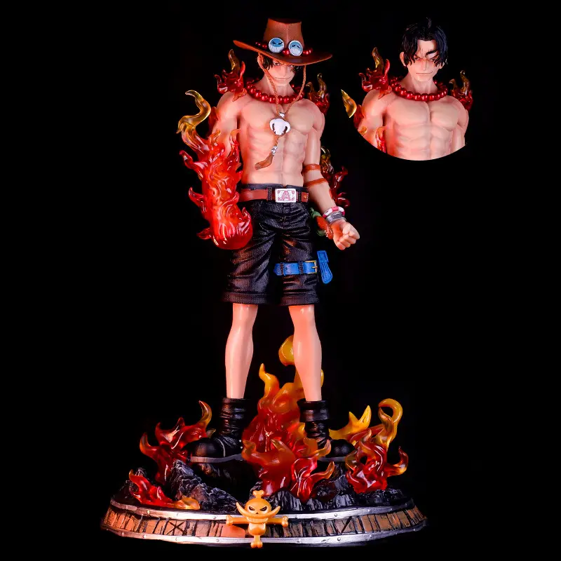 Dream GK Double Head Eagle Number 41CM Fire Fist Ace Action Figure Decoration Model Toys Statue Box One Pieced