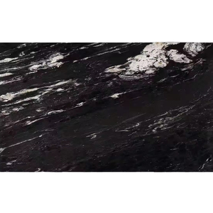 Panneau de haute qualité Panneau de marbre de luxe Tempête cosmique Carreaux noirs cambriens Pierre naturelle Dalle de marbre noir personnalisée - Product Image 1