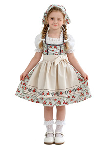 Girl Beer Festival Maid Lolita Dress <strong>Halloween</strong> Countryside Retro Poor Cosplay Costume Girl Oktoberfest Bavarian Dress - Product Image 4