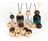 Bouchon en bois personnalisé avec logo, couvercle à vis pour diffuseur de parfum écologique, 22mm 24mm 28mm, léger et portable