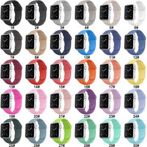 Coolyep Luxury 29 Colors Soft <span class=keywords><strong>Watch</strong></span> Band Silicone <span class=keywords><strong>Watch</strong></span> Strap for <span class=keywords><strong>Apple</strong></span> <span class=keywords><strong>Watch</strong></span> 1/2/3/4/5/6/<span class=keywords><strong>SE</strong></span> for iwatch - Product Image 6