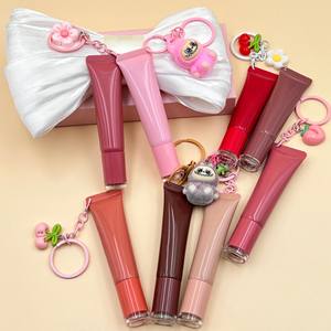 Bóp Ống Donut sắc tố cao Lip GAZE với dễ thương Keychain lâu dài nhãn hiệu riêng lỏng Lip Balm biểu tượng tùy chỉnh Lip dầu - Product Image 3