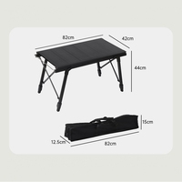 Table de camping pliante portable IGT pour l'extérieur, établi léger en aluminium, design moderne, hauteur réglable, capacité de 4 personnes