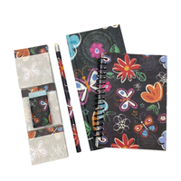 Deli — ensemble de 5 en 1, papeterie personnalisée pour ordinateur portable à spirale avec couverture rigide et stylo athlétique