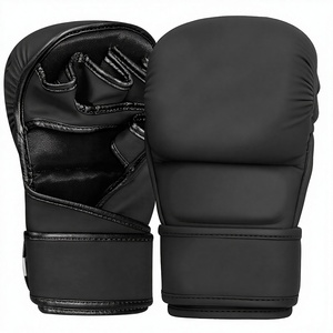 Guantes de Boxeo BST con Correa Larga para la Muñeca, Cierre de Velcro, Interior de Algodón y Gel, Medios Dedos Descubiertos, para Hombres y Mujeres - Equipo de Protección para Artes Marciales - Product Image 2