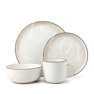 Bán Buôn 16 Pcs Bộ Đồ Ăn Bằng Gốm Đặt Pháp Đồ Đá Matte Cổ Điển Gốm Bữa Ăn Tối Bộ Đồ Ăn Với Cốc - Product Image 6