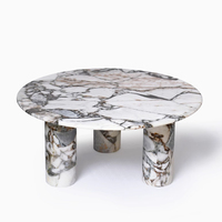 Table à manger en marbre bleu galaxie au design moderne personnalisé de haute qualité pour restaurant, hôtel ou salon en pierre