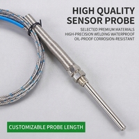 Sonda Termoeléctrica de 50/100/150/200 mm de Longitud Personalizable con Cable Trenzado Antiinterferencias para Extrusora, Horno y Maquinaria de Plástico