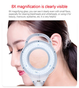 Vaporizador Facial Profesional de Doble Tubo Frío/Caliente, Lámpara Lupa Ajustable con Ruedas, Máquina Hidratante para Salones de Belleza y Pestañas - Product Image 3