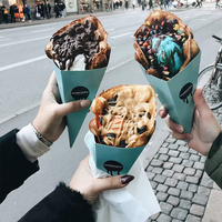 Emballage en papier recyclable de qualité alimentaire pour les œufs, porte-gaufres, cône, puce, gaufres à bulles d'œufs, boîte d'emballage pour aliments