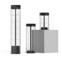 Étagère de présentation de montres en acrylique rotative à LED personnalisée en usine, boîte de présentation de lunettes en acrylique