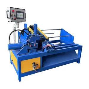 Fully automatic pipe processing machine automatic feeding shrinking punching two in one pipe end forming machine