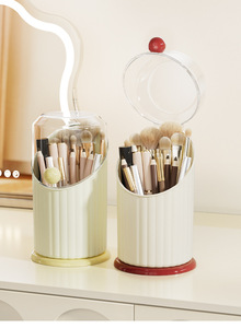 IStapromo Gifts Makeup Brush Storage Cup Pen Holder Desktop Multi-functional Storage <b>Box</b> Cosmetic Organizer Dustproof Storage - Product Image 5
