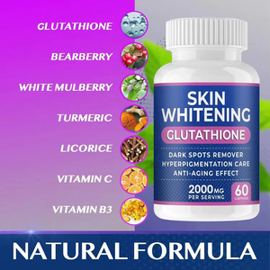 Vente d'usine, capsules de produits de beauté à base d'extraits d'herbes multivitaminées pour éclaircir la peau des femmes adultes, produits végétaliens, vitamine C, 60 gummies - Product Image 4
