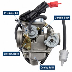 Carburador de alto rendimiento JK de 24 mm para sistemas de combustible de motocicletas GY6 de 4 tiempos <span class=keywords><strong>125cc</strong></span> 150cc, piezas de repuesto al por mayor para <span class=keywords><strong>ATV</strong></span>/UTV - Product Image 3