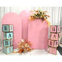 Boîte de douche de bébé en gros pour fête de mariage, anniversaire, décoration de douche de bébé, cadre en métal moderne, toile de fond d'arc