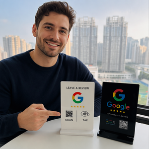 Base Acrílica con Código QR para Reseñas de <span class=keywords><strong>Google</strong></span> NFC, Letrero de Mesa con Función Toca para Resentar para Restaurantes, Hoteles y <span class=keywords><strong>Negocios</strong></span> - Product Image 2