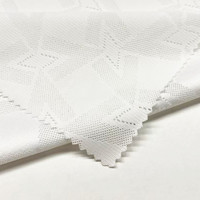 Tela de Malla Jacquard Transparente Elástica, Transpirable, 85% Nailon, 15% Elastano, para Ropa Deportiva, Camisetas para Niños
